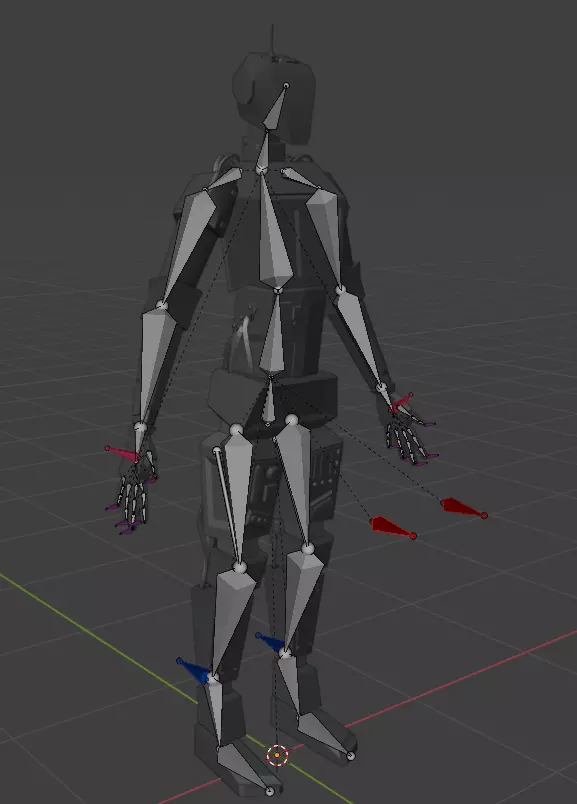Humanoid Robot -Game Read Low-poly 3D model_6