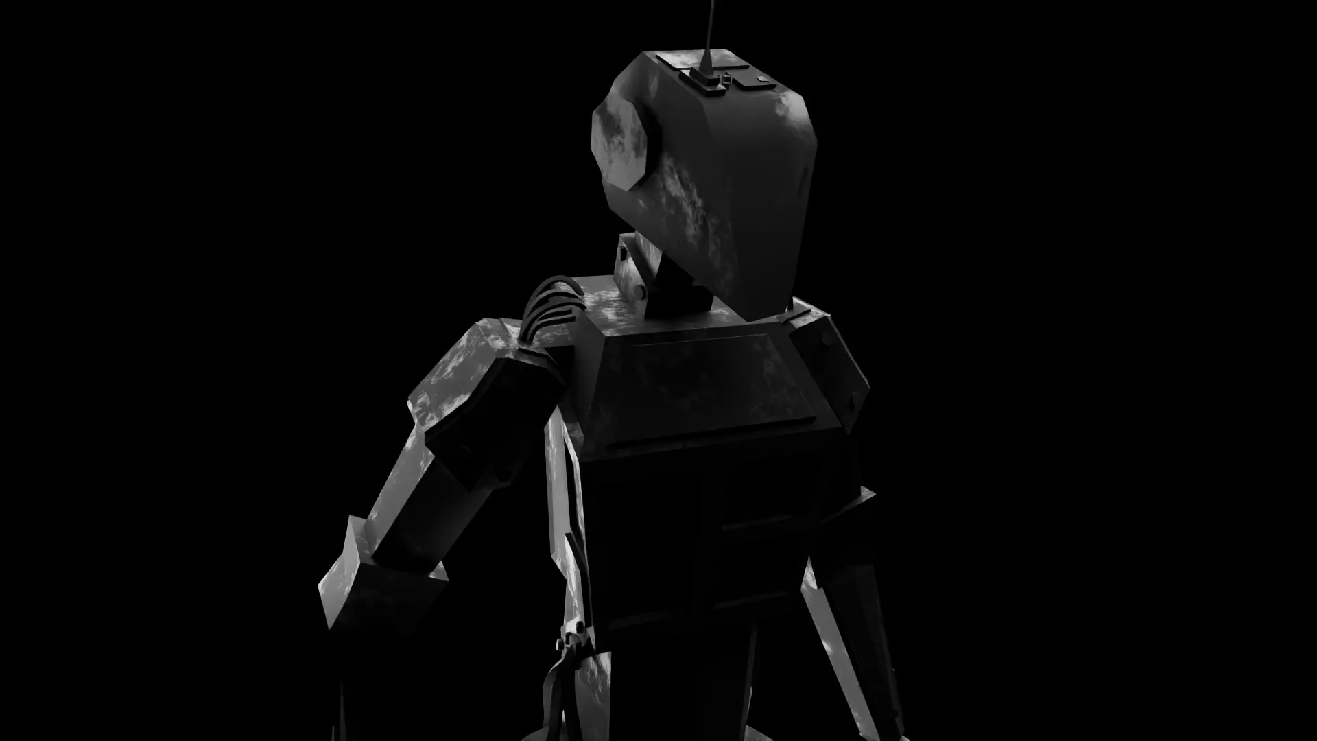 Humanoid Robot -Game Read Low-poly 3D model_0