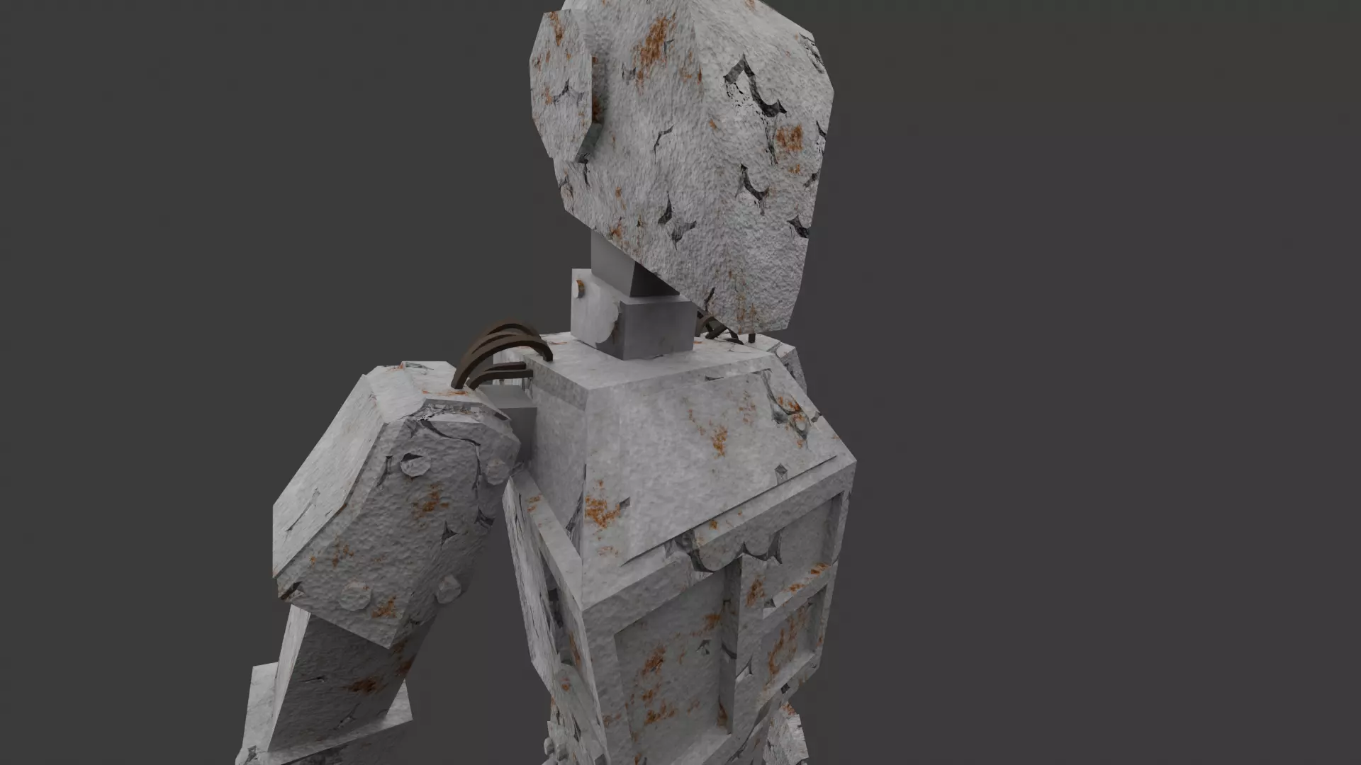Humanoid Robot -Game Read Low-poly 3D model_4