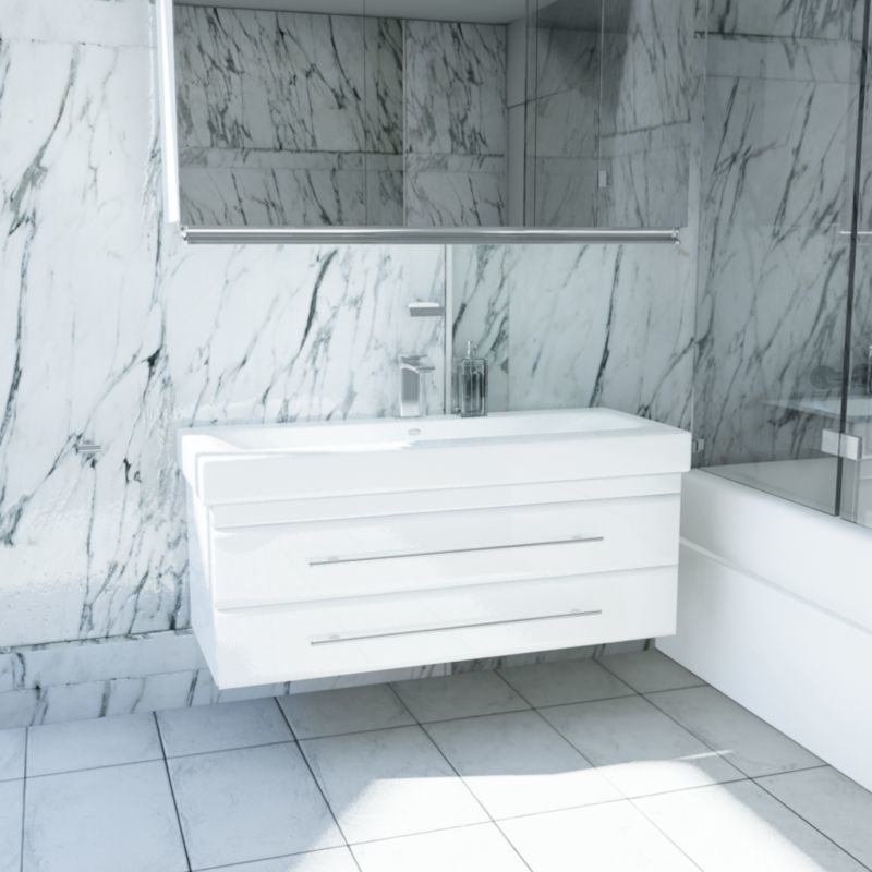 Bathroom with walls and marble floors Low-poly 3D model_3
