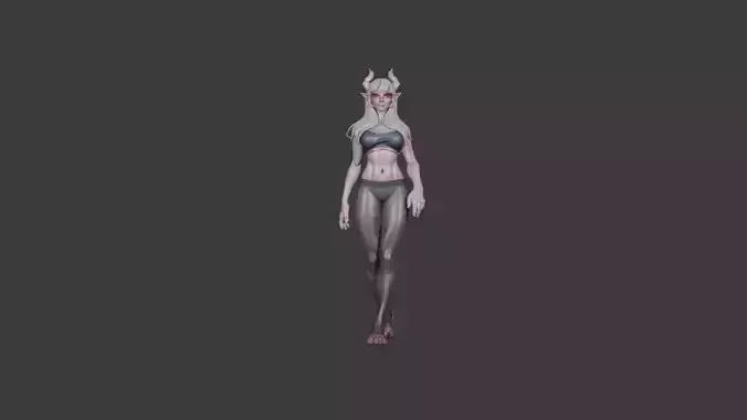 Modern Elf Woman Futuristic Fantasy 3D Character Model 3D model
