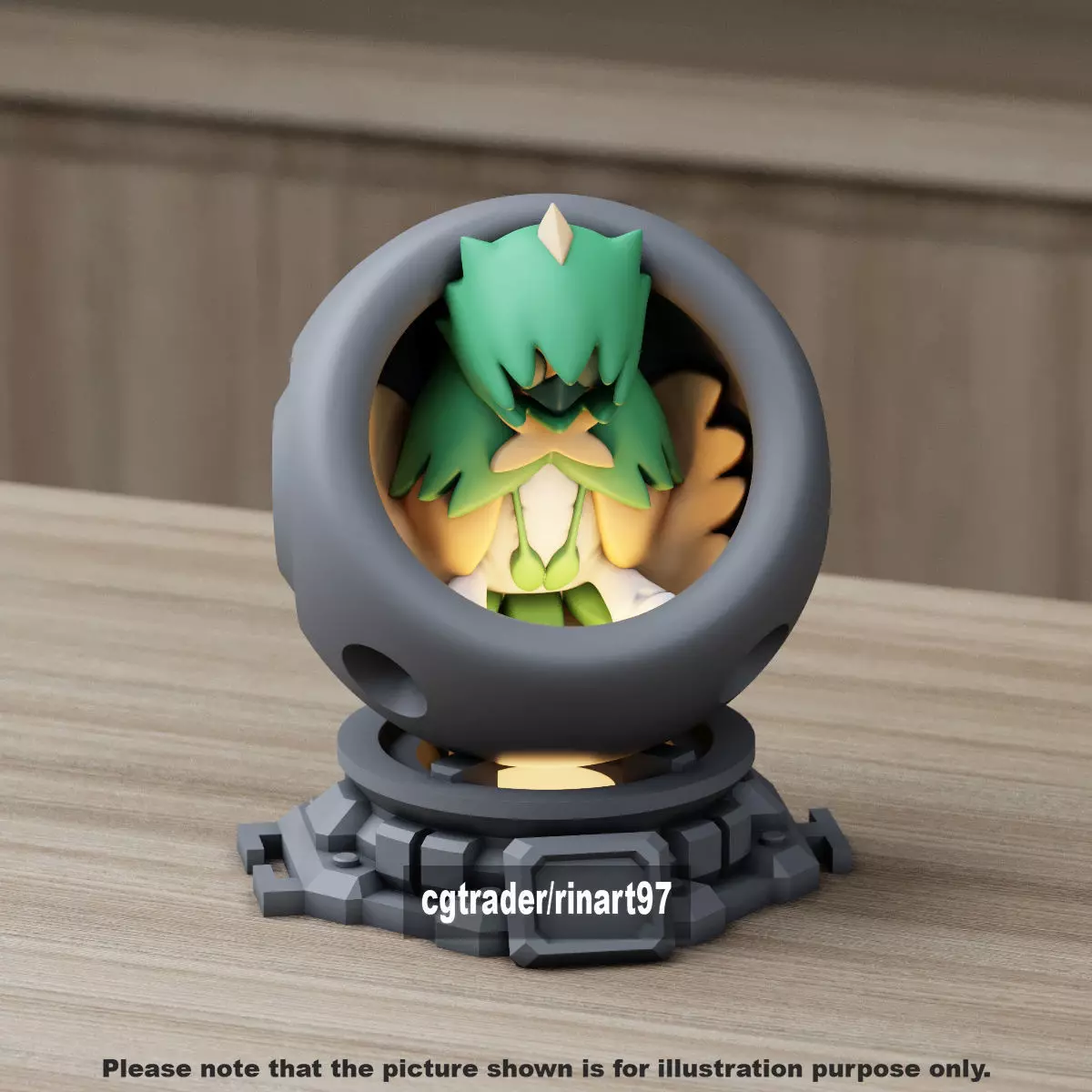 Decidueye healing machine pods 3D print model_9