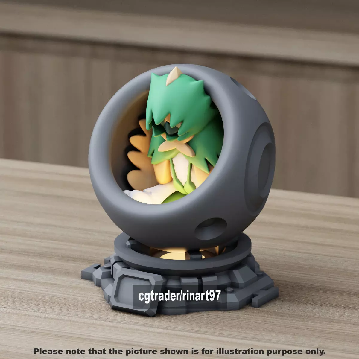 Decidueye healing machine pods 3D print model_14
