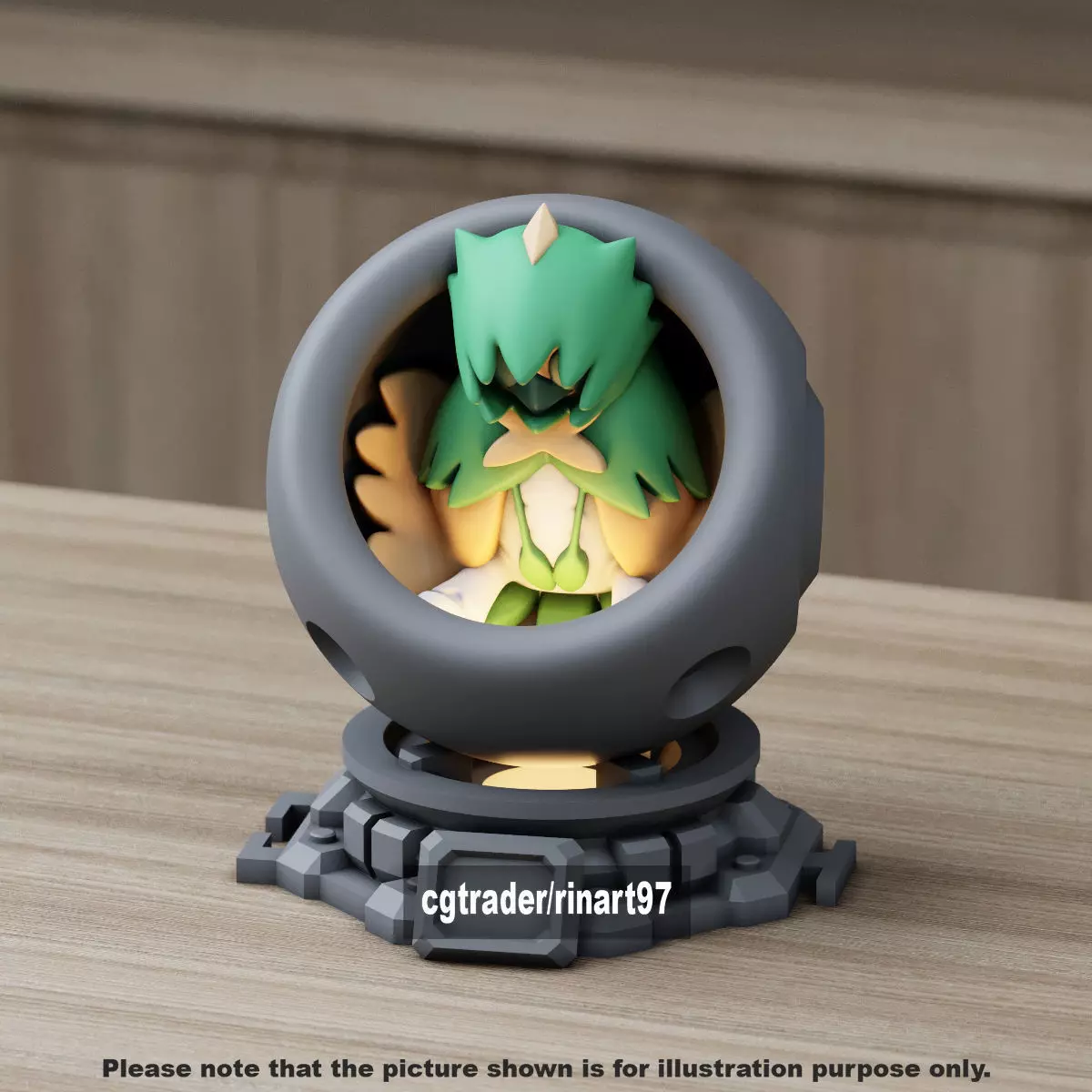 Decidueye healing machine pods 3D print model_7