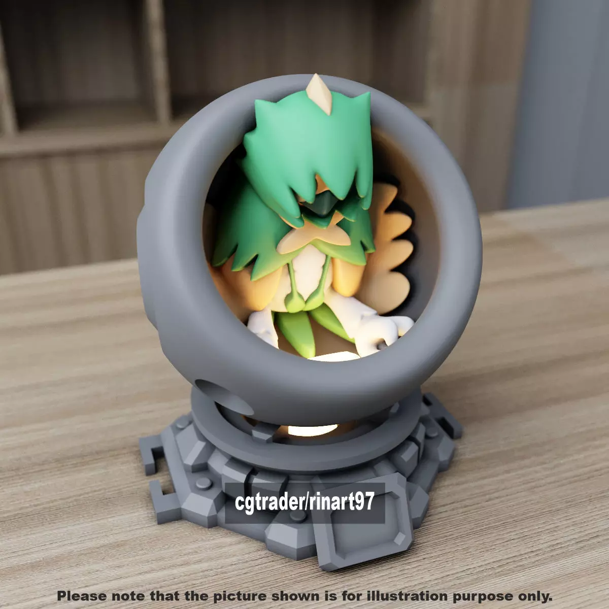 Decidueye healing machine pods 3D print model_6