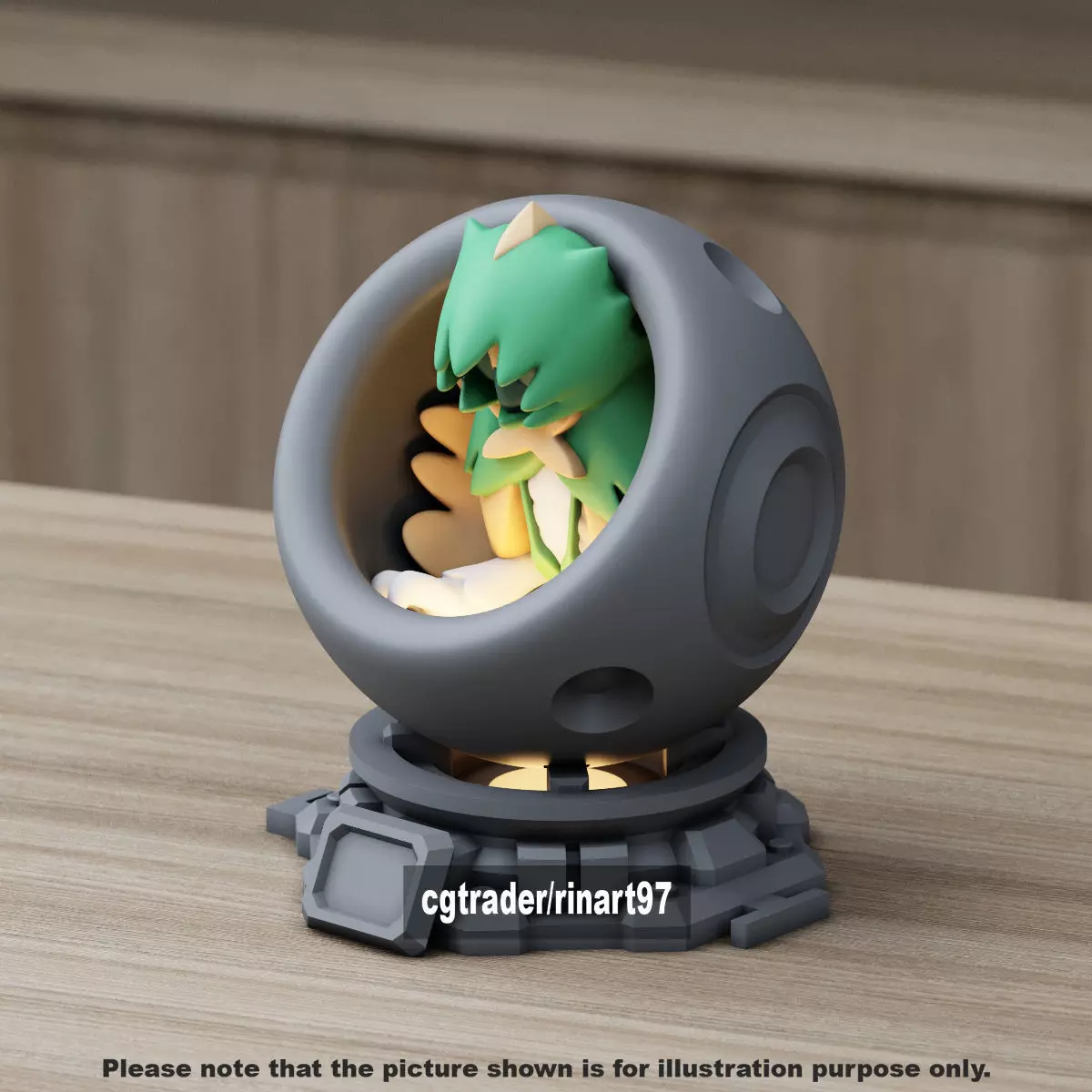 Decidueye healing machine pods 3D print model_1