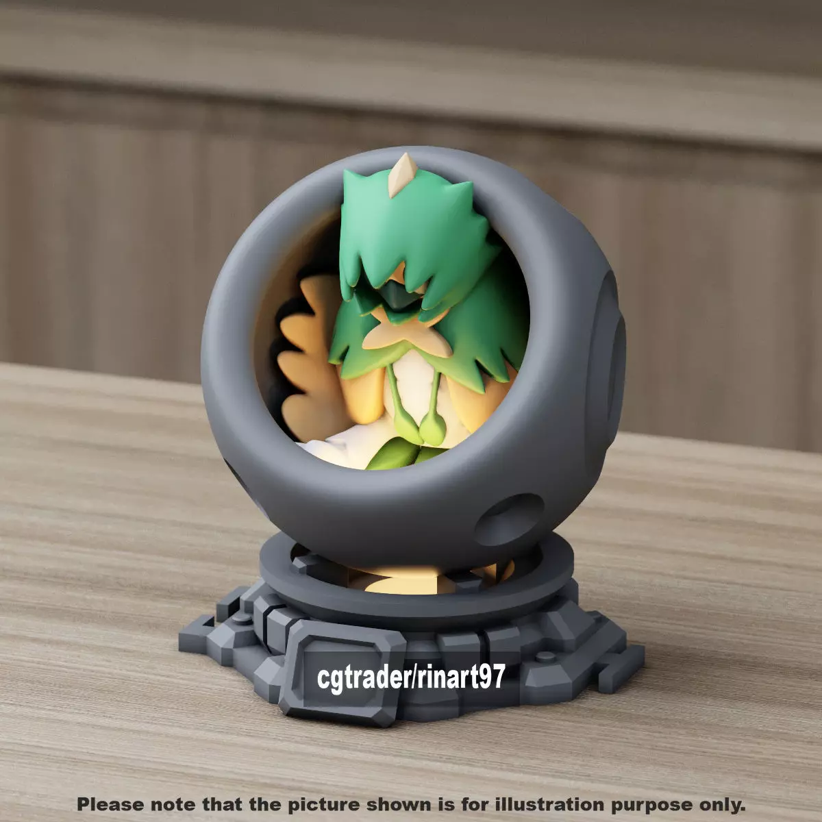 Decidueye healing machine pods 3D print model_0
