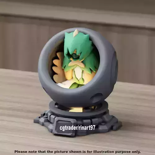 Decidueye healing machine pods 3D print model Decidueye healing machine pods 3D print model