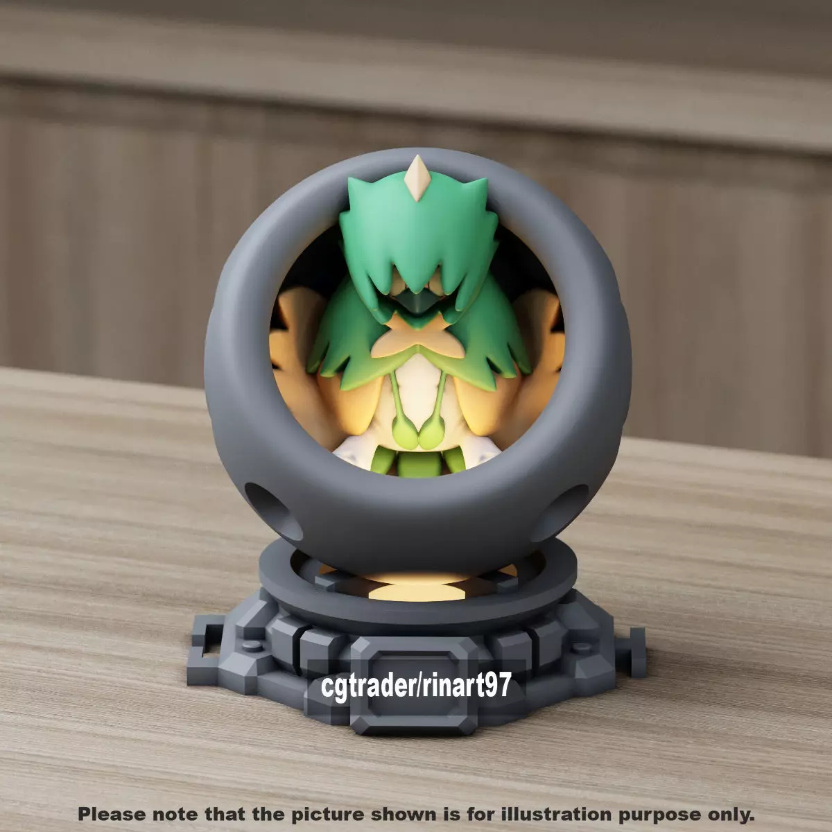 Decidueye healing machine pods 3D print model_8