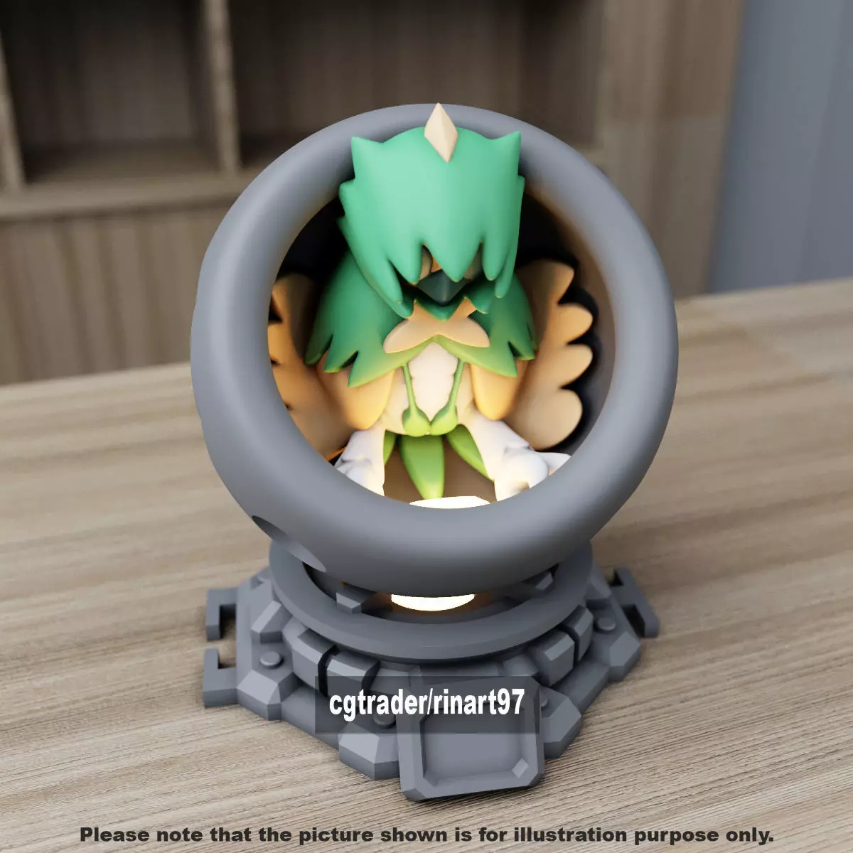 Decidueye healing machine pods 3D print model_5