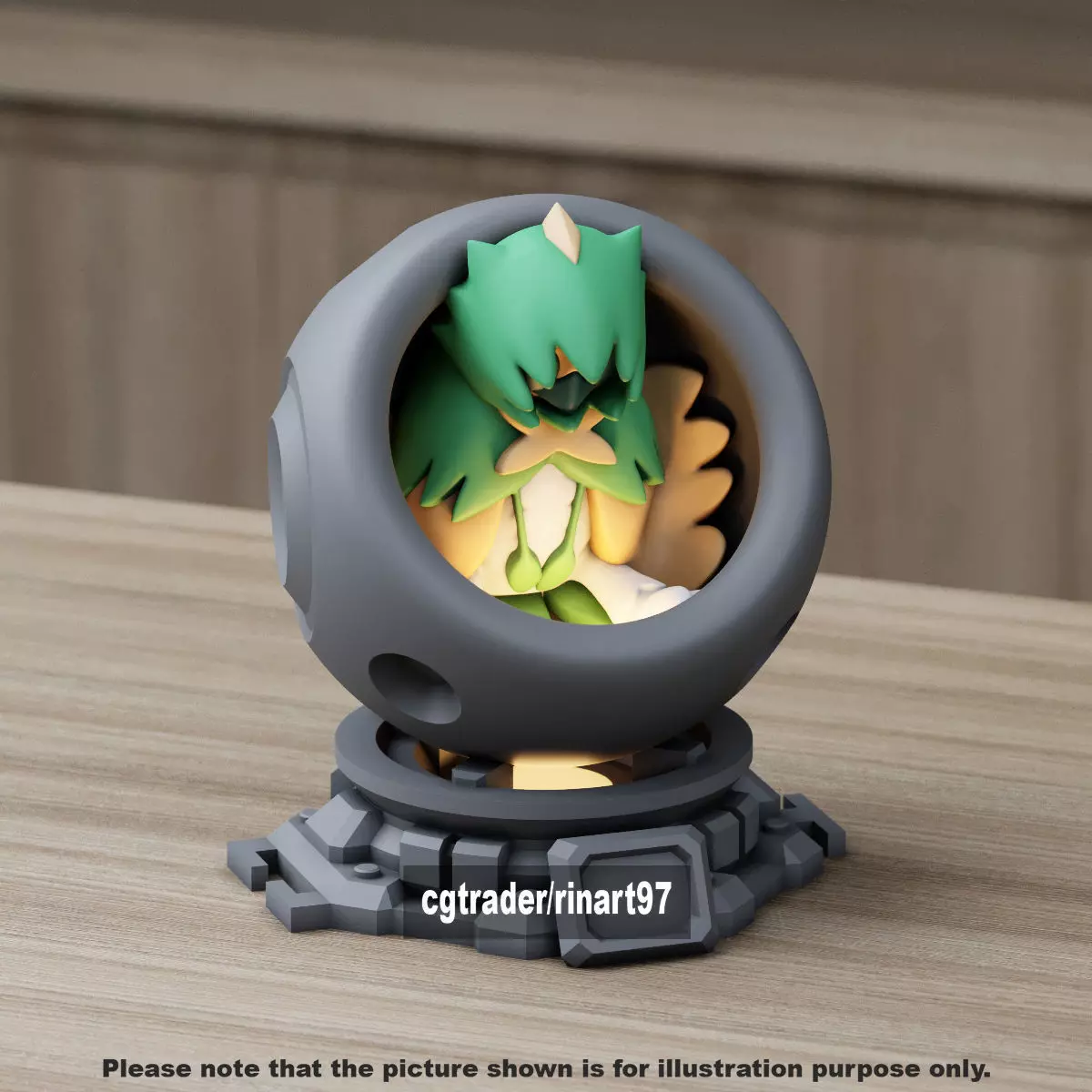 Decidueye healing machine pods 3D print model_10