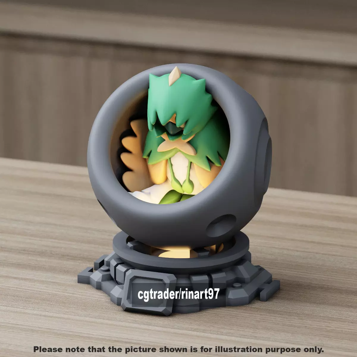 Decidueye healing machine pods 3D print model_13