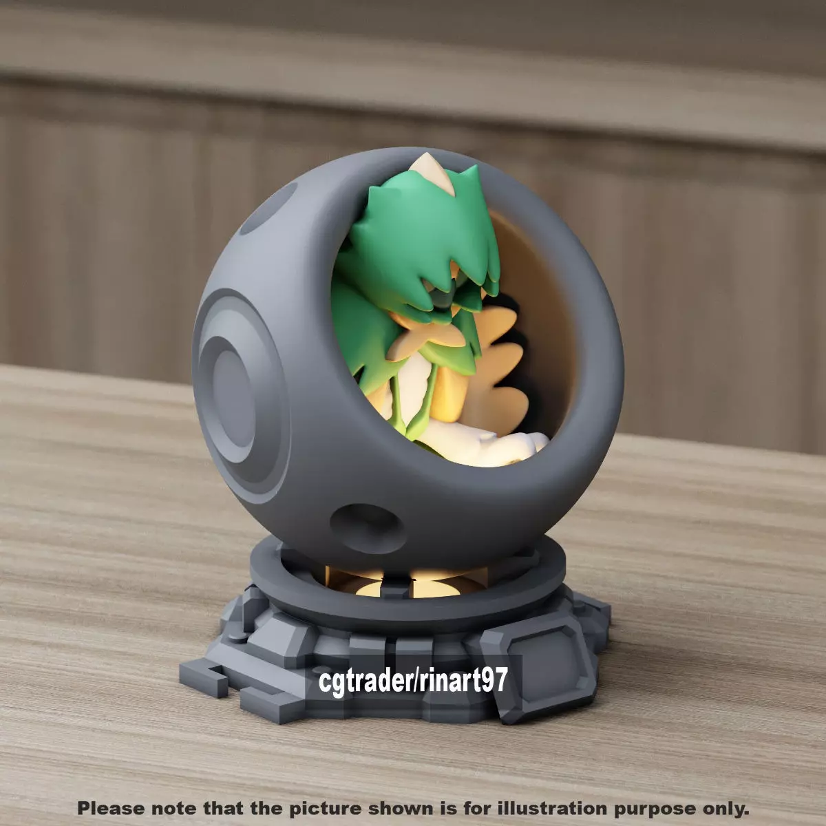 Decidueye healing machine pods 3D print model_12