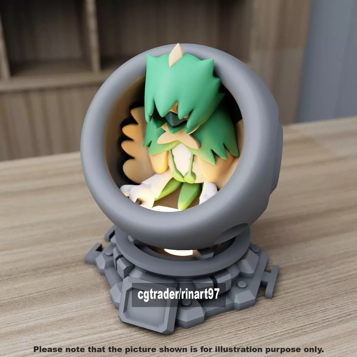 Decidueye healing machine pods 3D print model_4