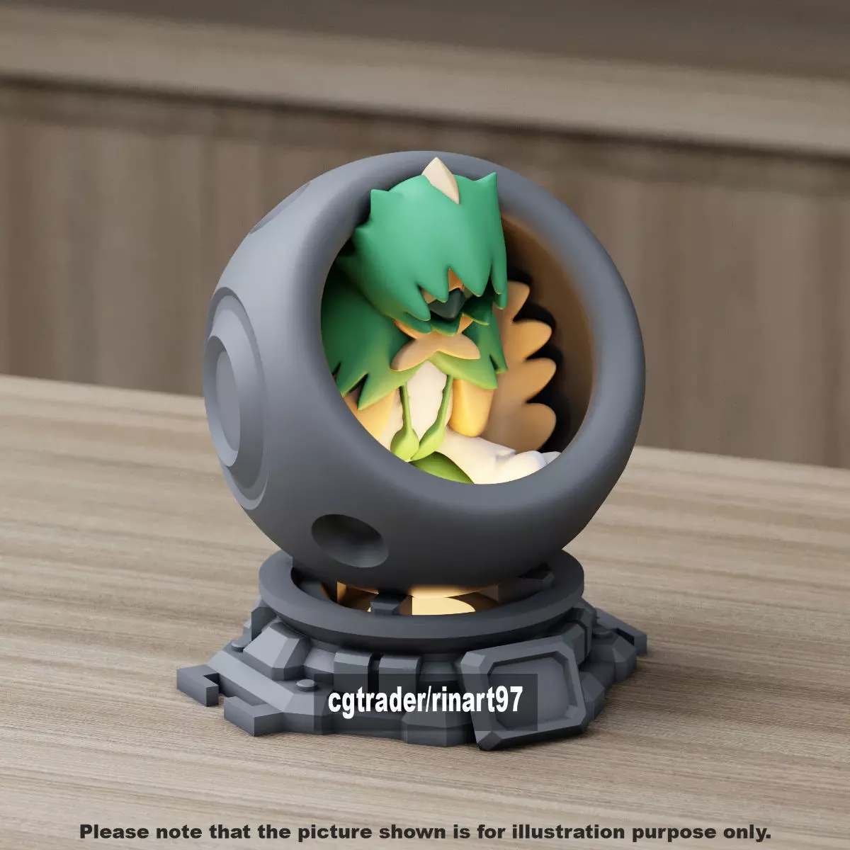 Decidueye healing machine pods 3D print model_11