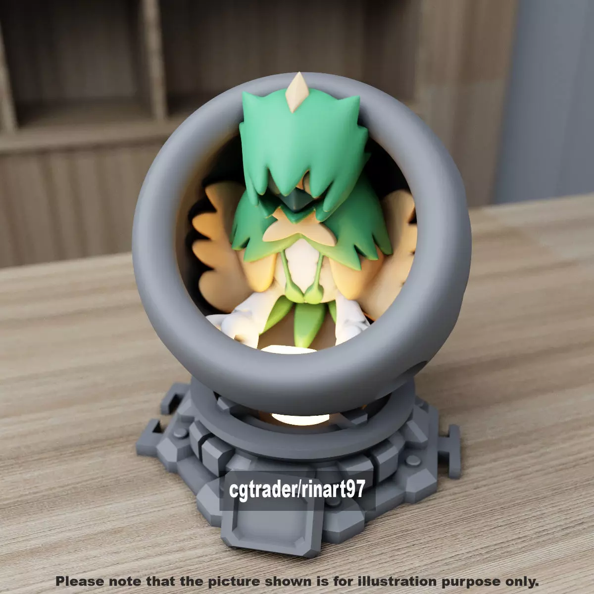 Decidueye healing machine pods 3D print model_3