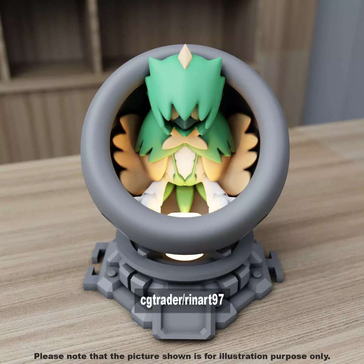 Decidueye healing machine pods 3D print model_2