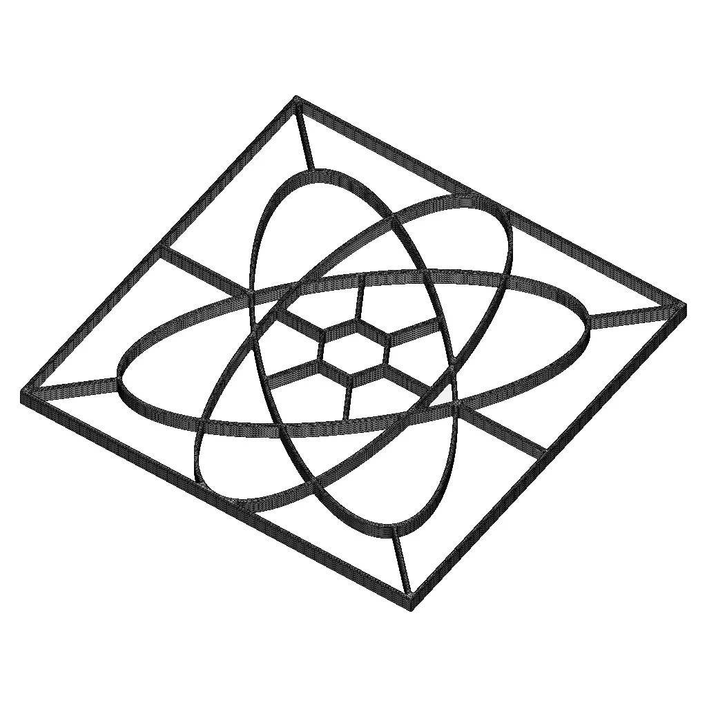 Rusty Fabulous Window Grill 3D model_5