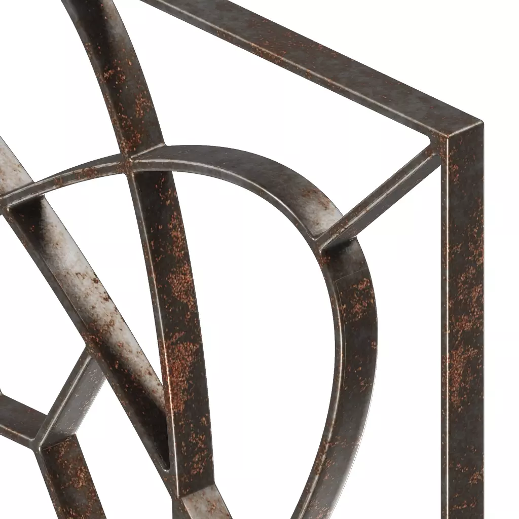 Rusty Fabulous Window Grill 3D model_3