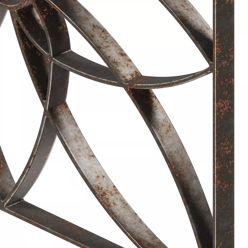 Rusty Gorgeous Window Grill 3D model_4
