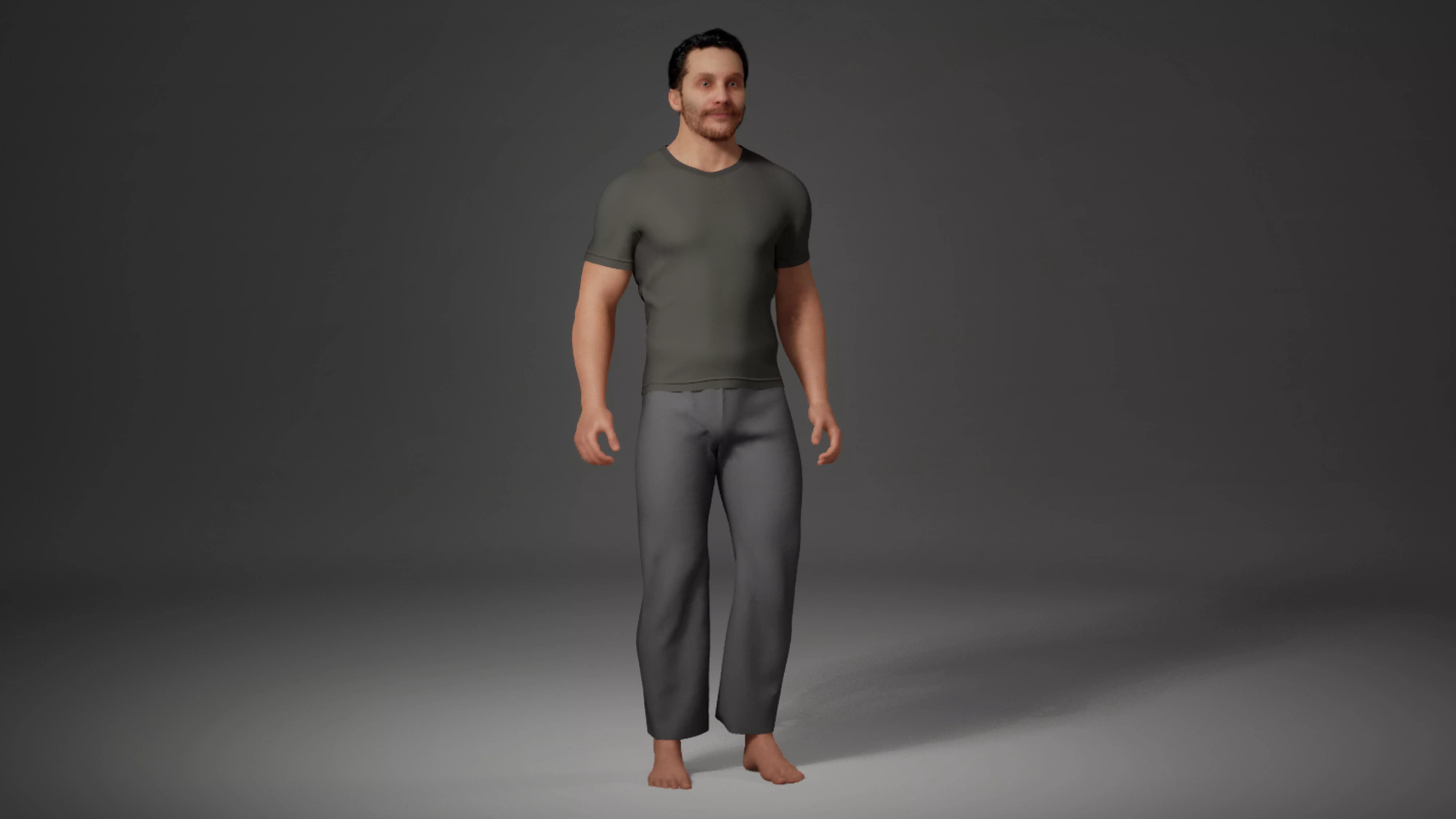 Christian Bale MetaHuman Low-poly 3D model_3