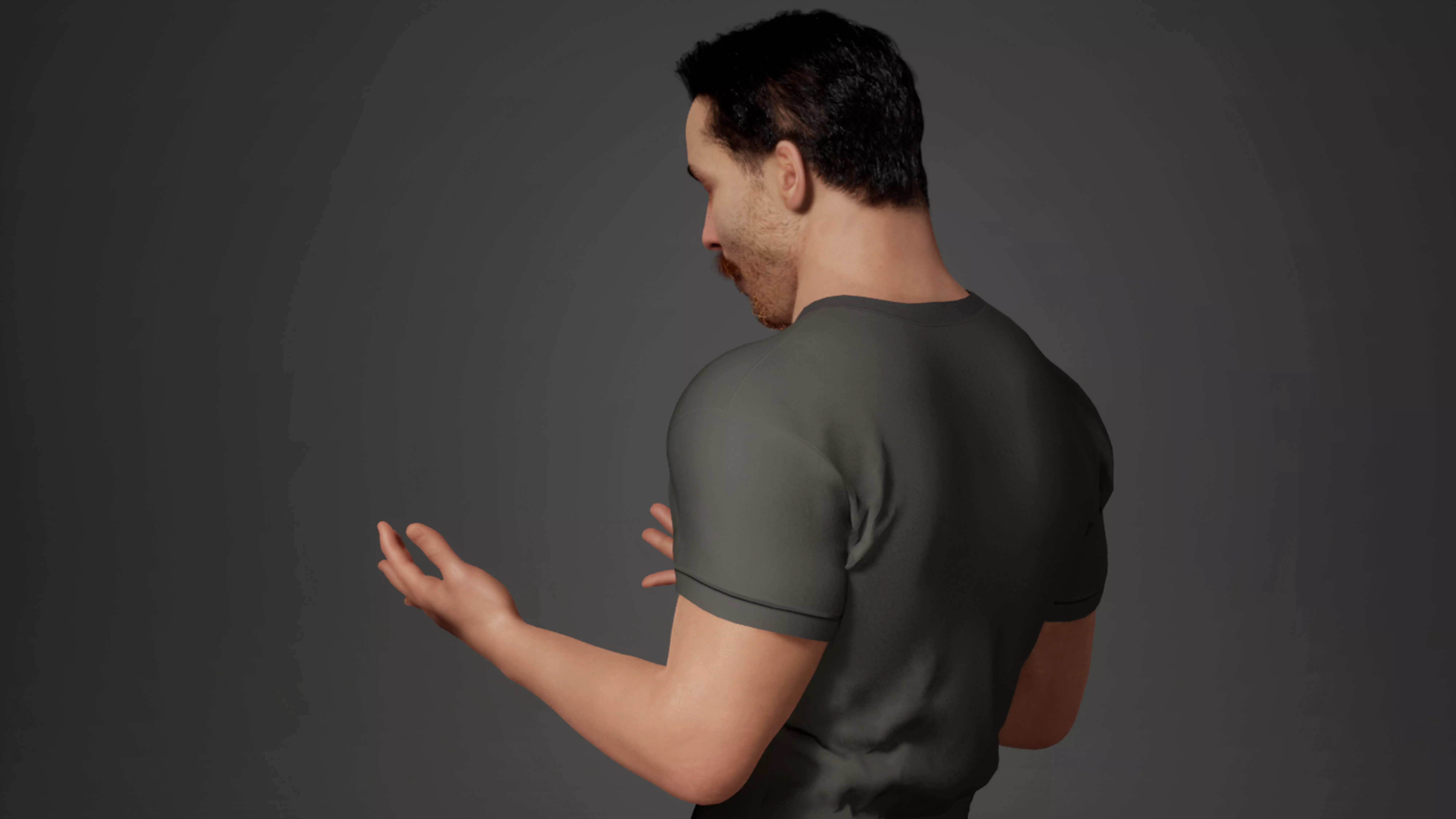 Christian Bale MetaHuman Low-poly 3D model_5