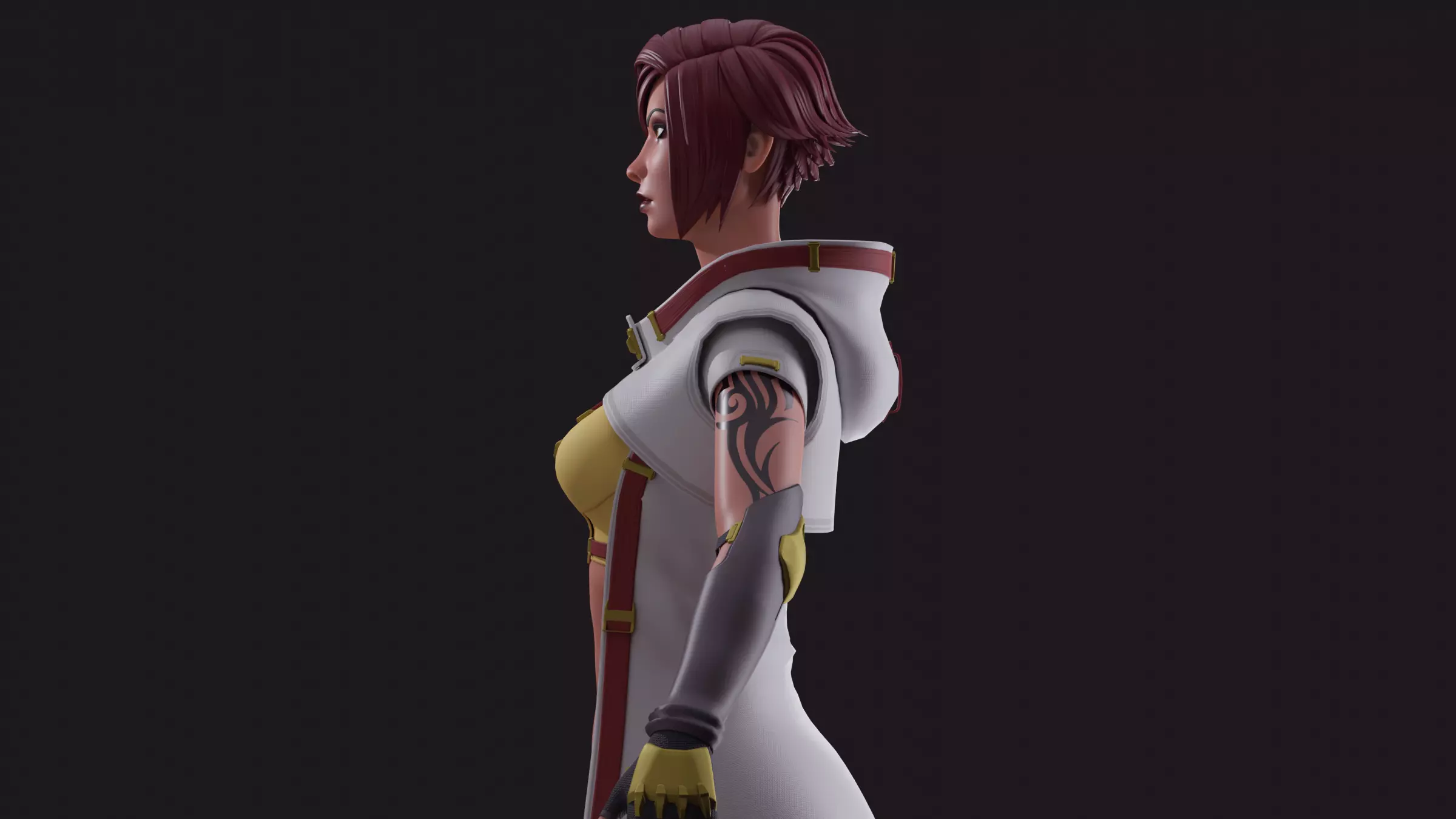 Rigged Female Character Free low-poly 3D model_3