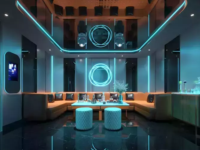 KTV room Low-poly 3D model