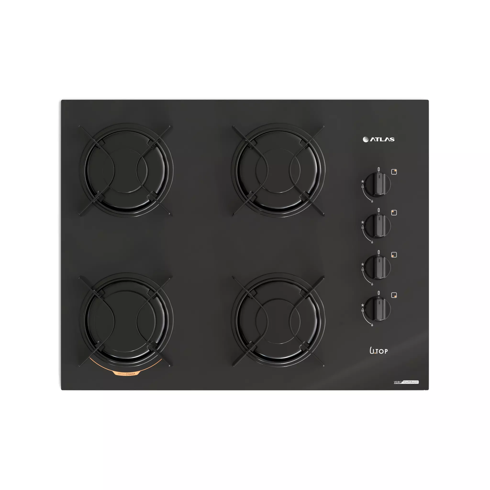 Cooktop Atlas Utop Set 2-4-5 Burners - Gas Hobs Collection 3D model_6