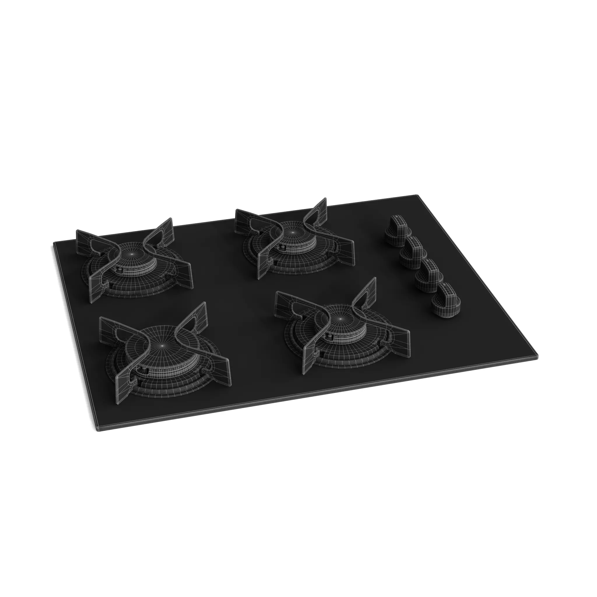 Cooktop Atlas Utop Set 2-4-5 Burners - Gas Hobs Collection 3D model_5