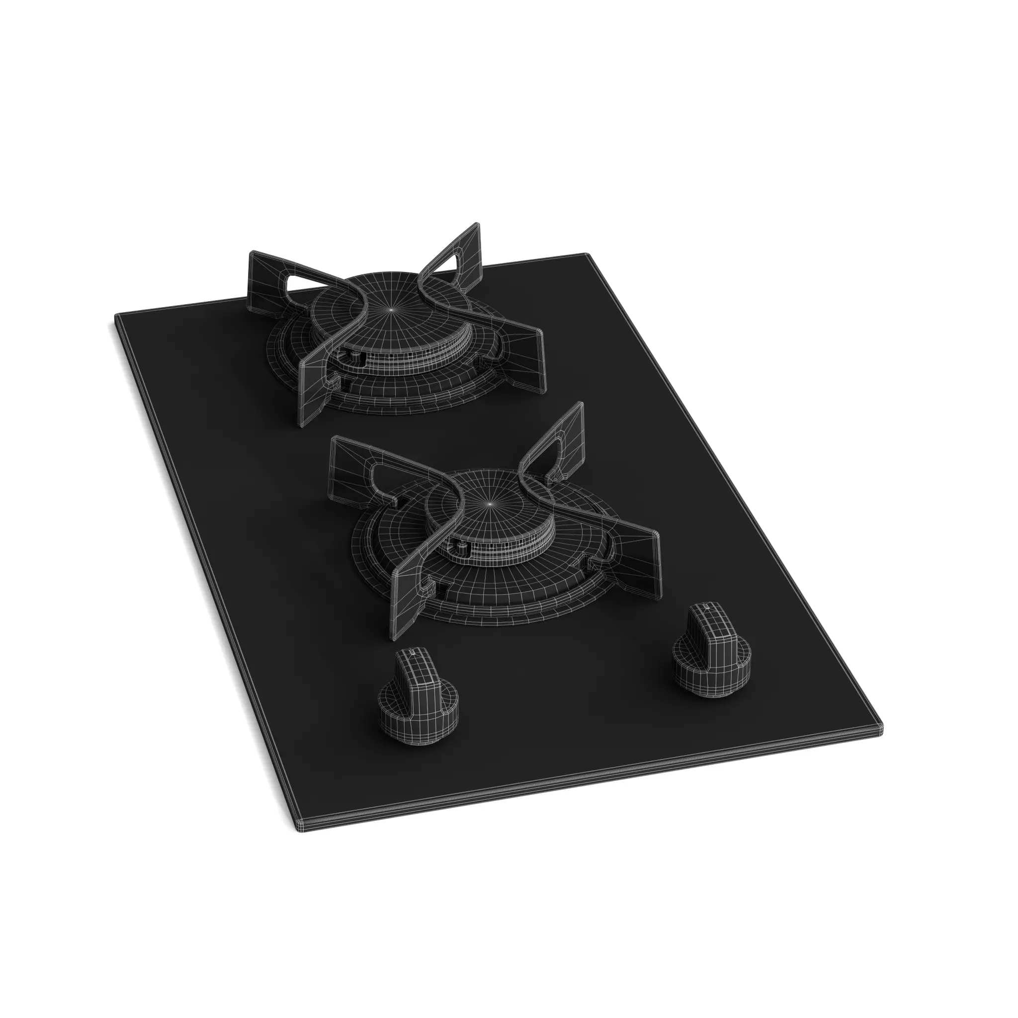 Cooktop Atlas Utop Set 2-4-5 Burners - Gas Hobs Collection 3D model_2