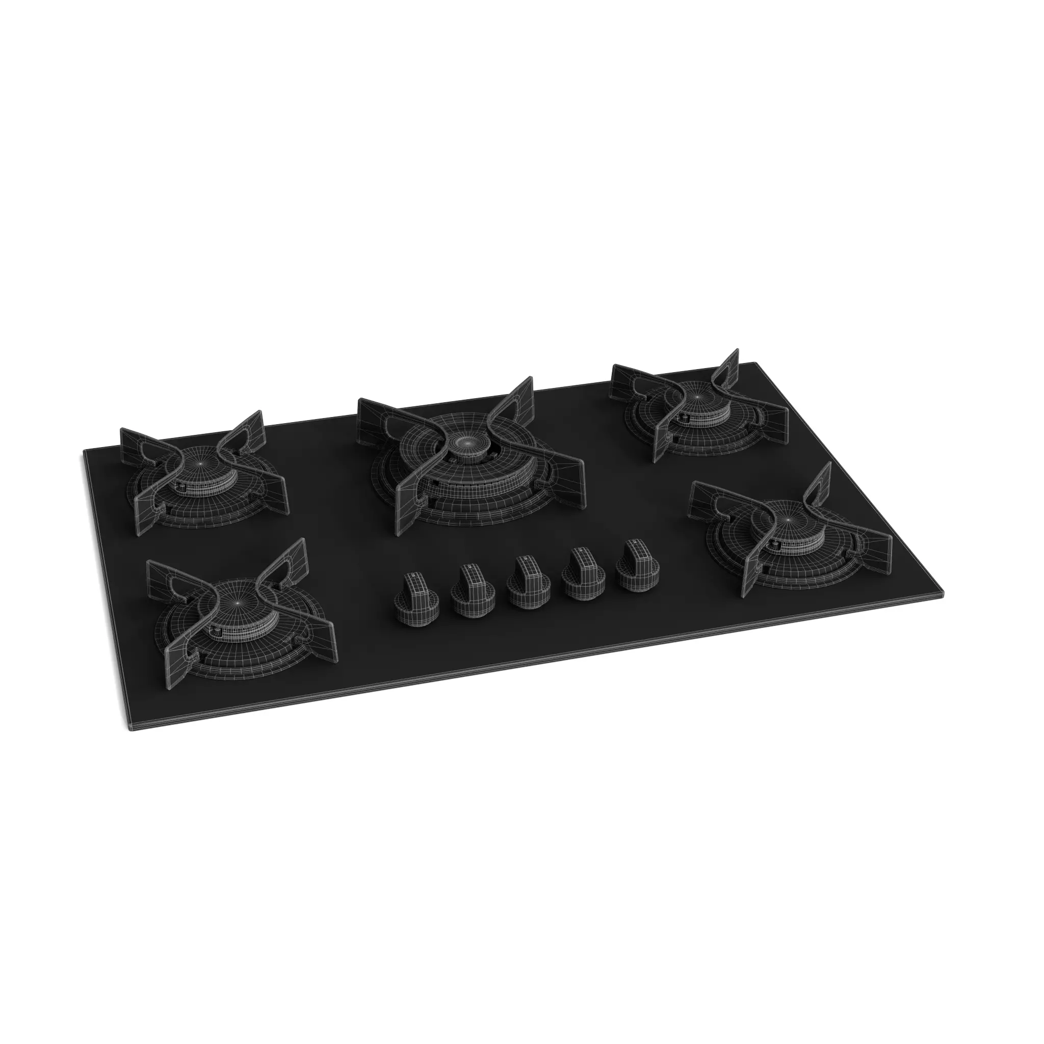 Cooktop Atlas Utop Set 2-4-5 Burners - Gas Hobs Collection 3D model_8