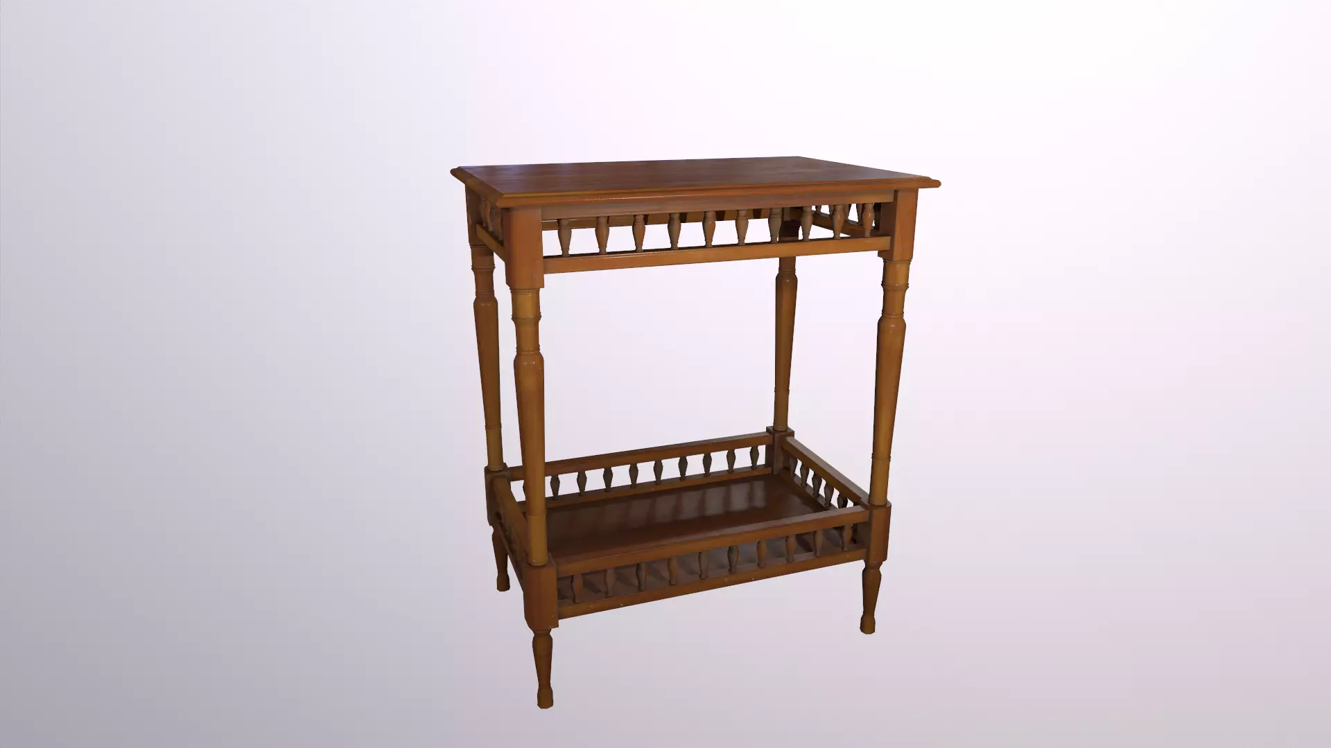 Antique End Table Low-poly 3D model