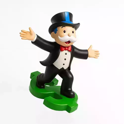 Skater Rich Uncle Monopoly Cash Bag Hasbro toy