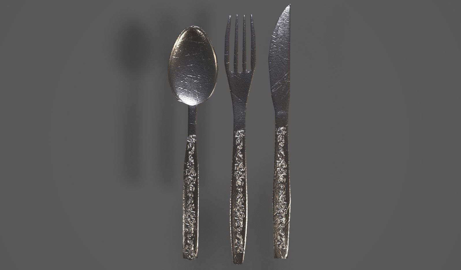 Medieval Table Setting  3D model_5