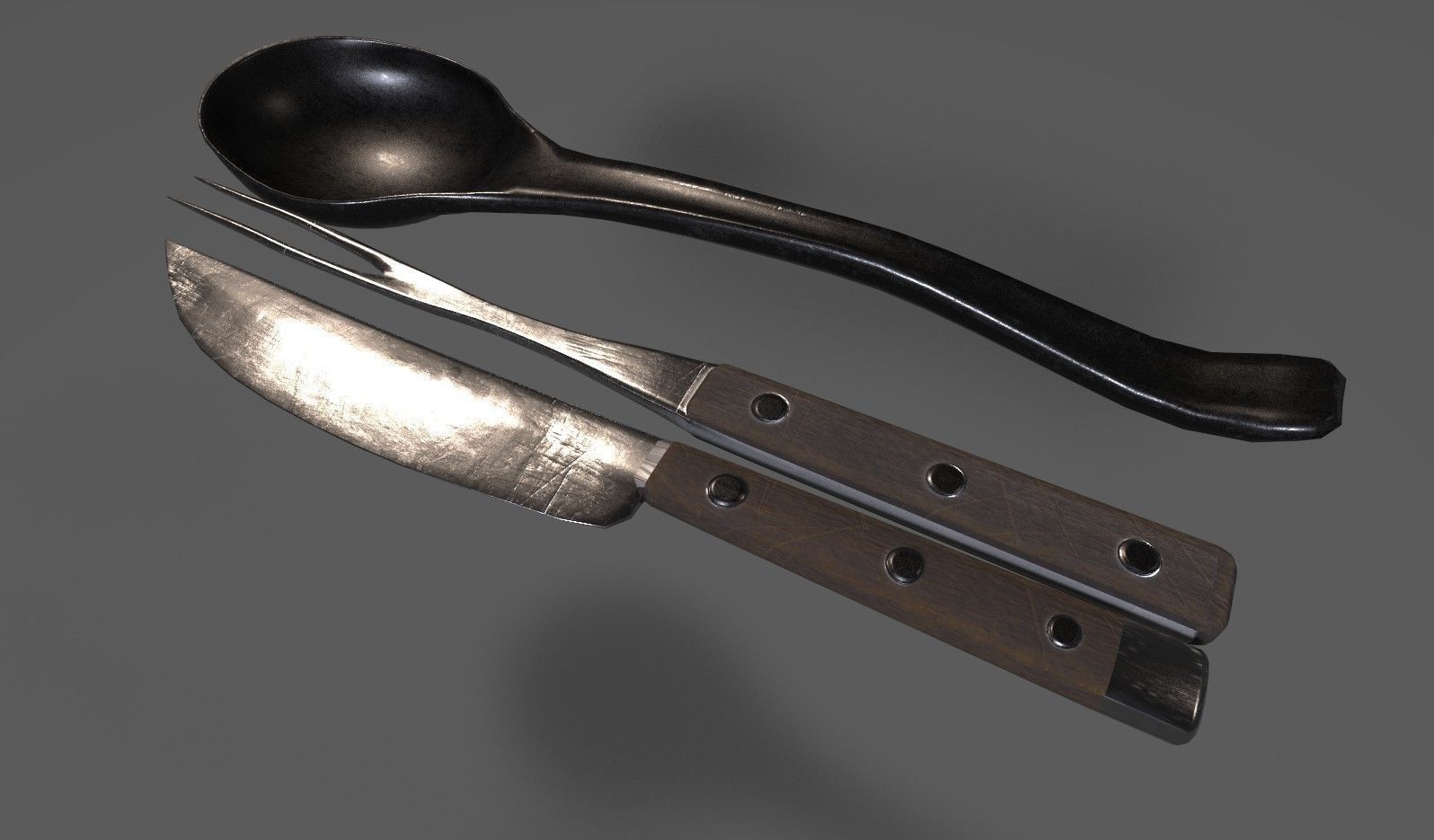 Medieval Table Setting  3D model_10