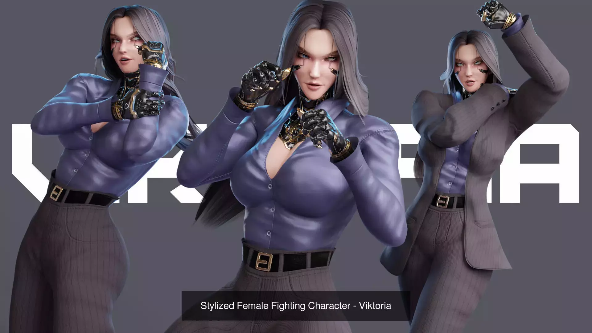 STYLIZED FIGHTING GAME CHARACTERS - BUNDLE EDITION 3D Model Collection_3