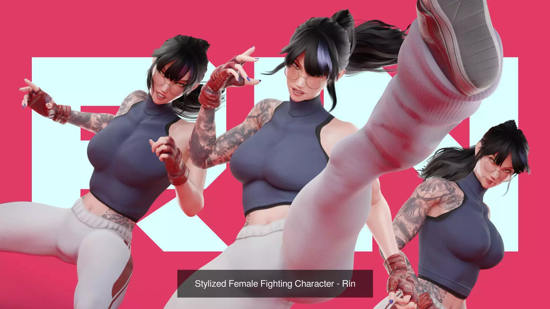 STYLIZED FIGHTING GAME CHARACTERS - BUNDLE EDITION 3D Model Collection_1