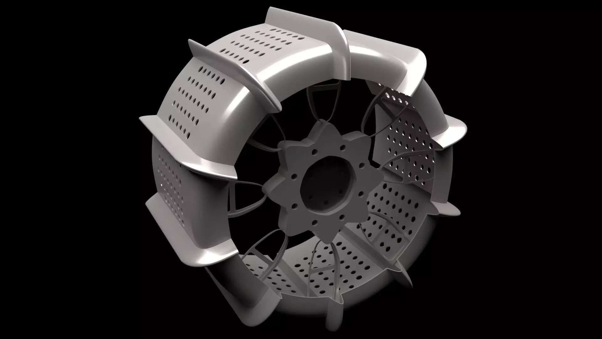 Moon Robot Tire 3D model_8