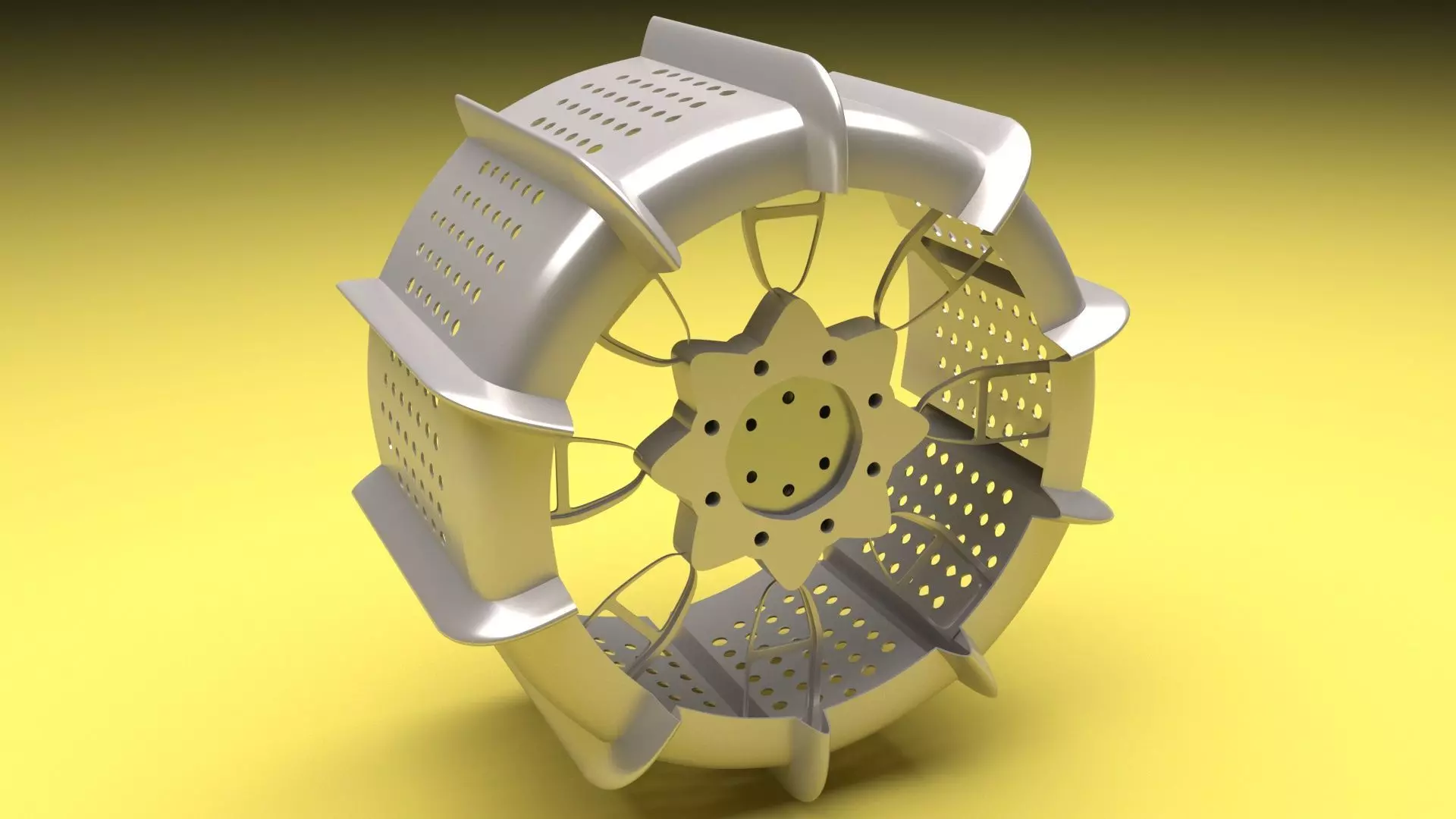 Moon Robot Tire 3D model_7