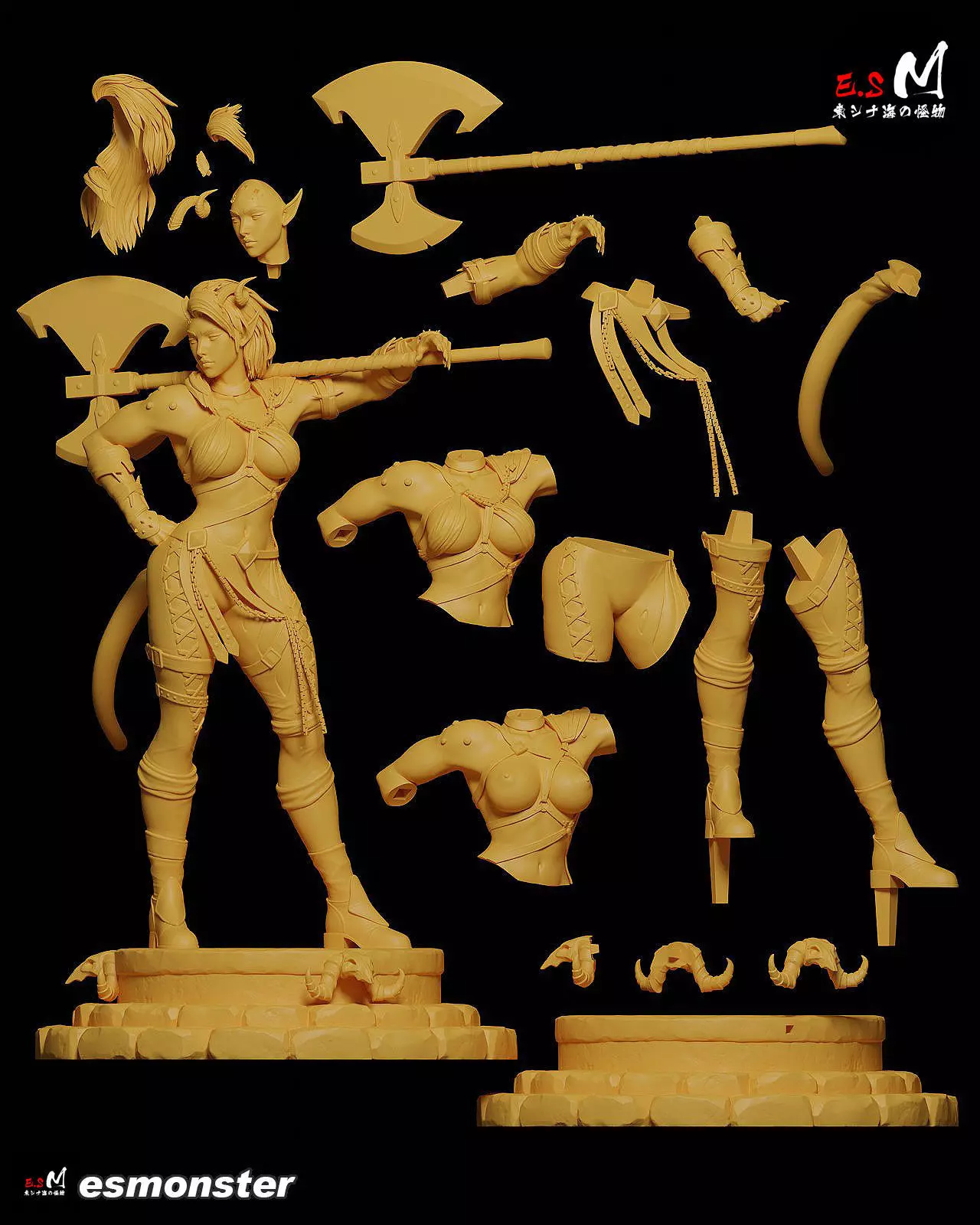 Karlach character by ES Monster 3D print model_39