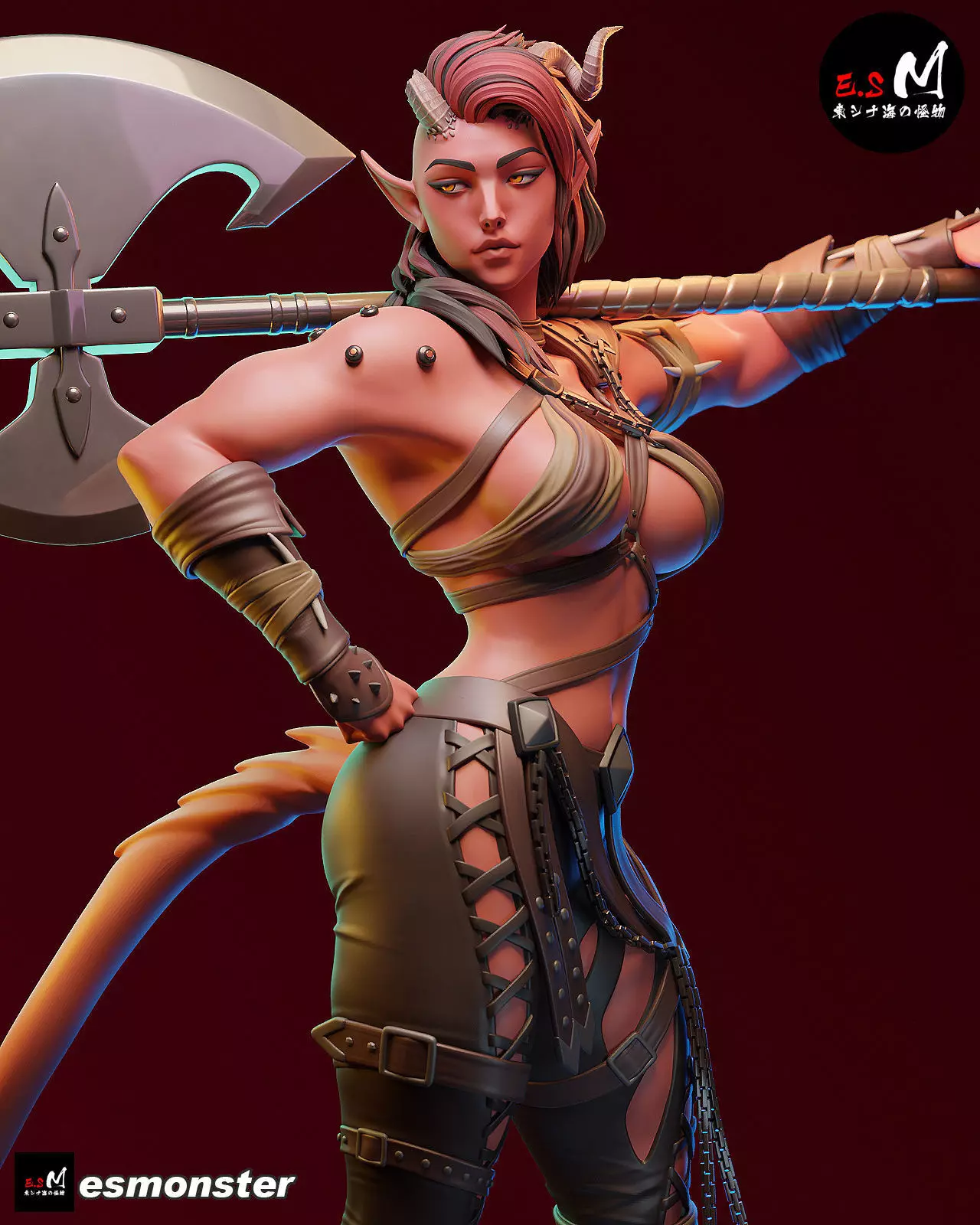 Karlach character by ES Monster 3D print model_3