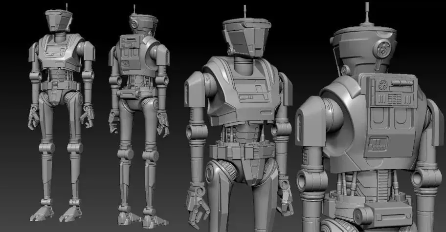 N5 Republic Security Droid One12 Scale STL Files 3D print model_2