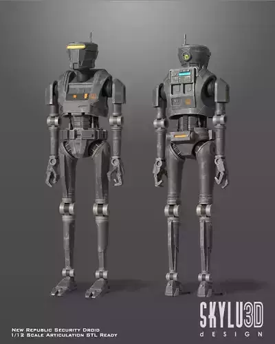 N5 Republic Security Droid One12 Scale STL Files