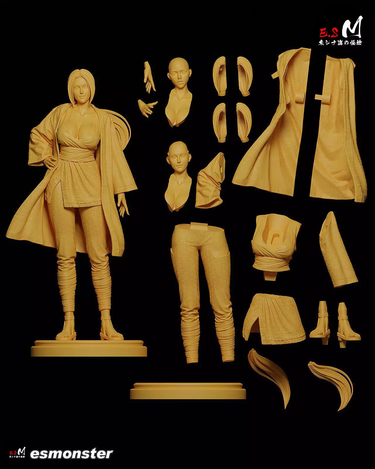 Tsunade character by ES Monster 3D print model_1
