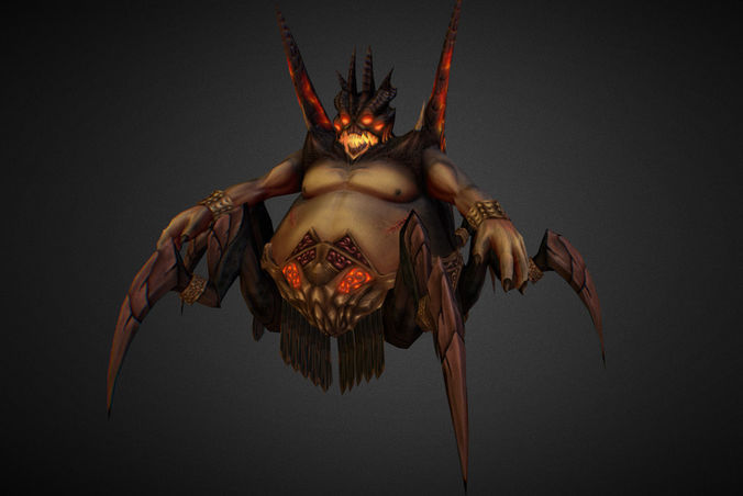 Azmodan Diablo Fan Art Low-poly 3D model