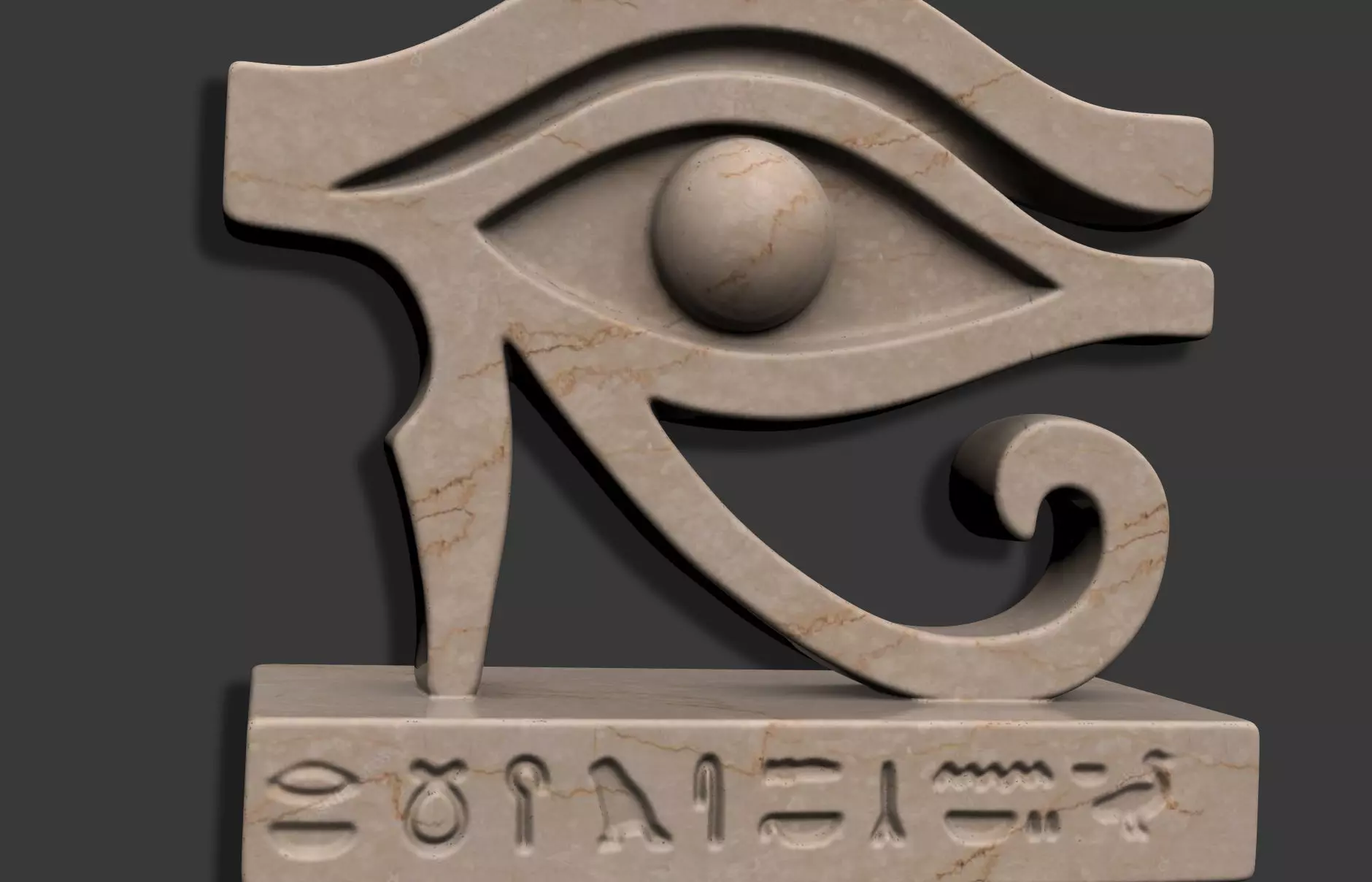 EYE HORUS STATUE ANCIENT EGYPT 3D print model_1