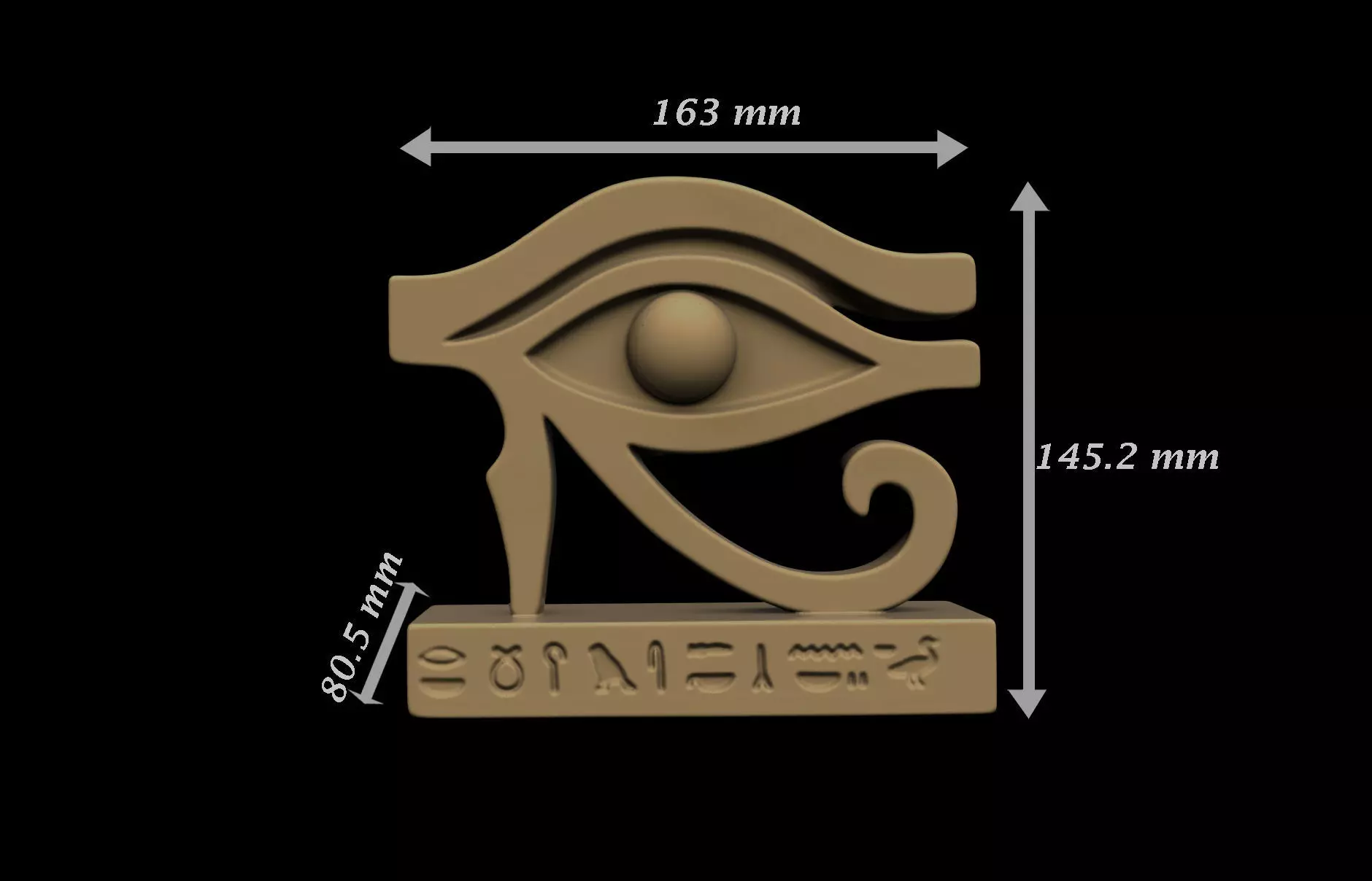 EYE HORUS STATUE ANCIENT EGYPT 3D print model_2