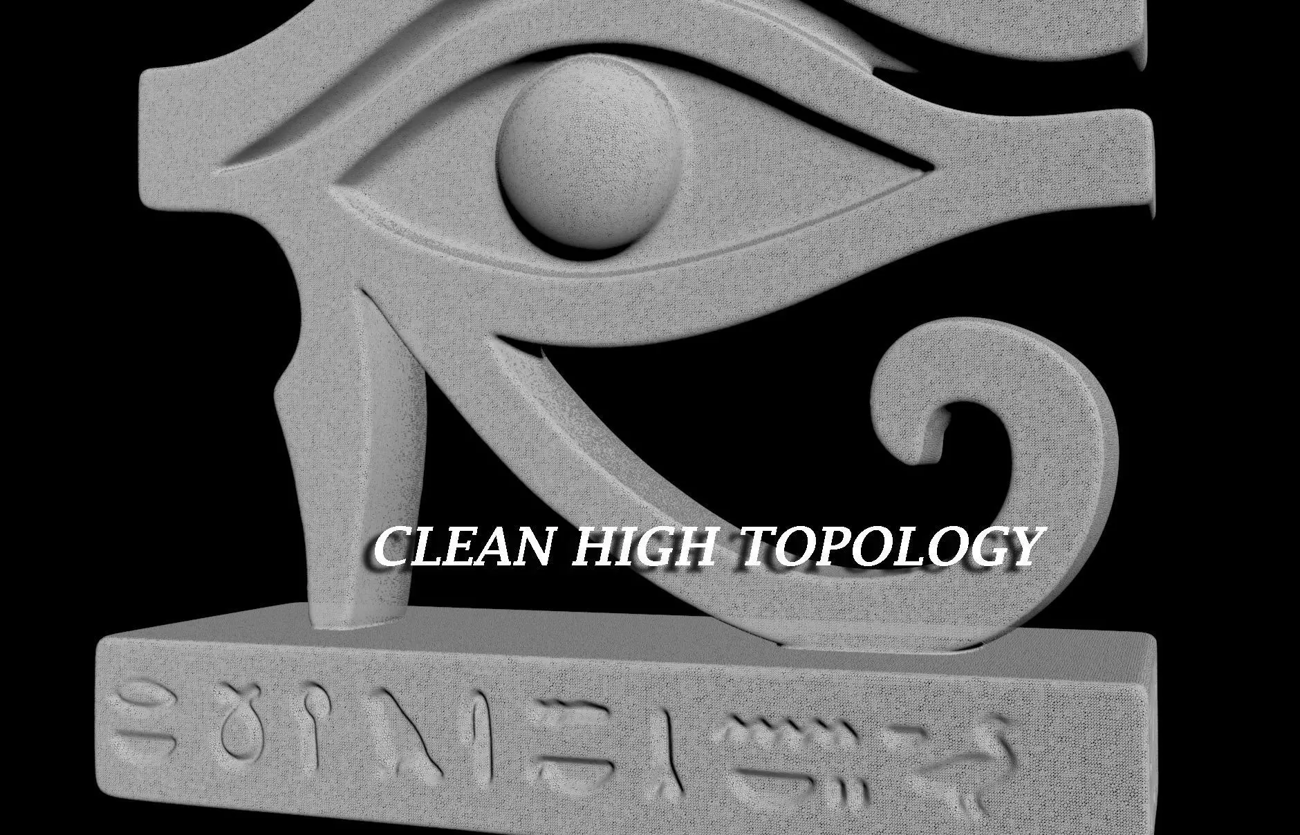 EYE HORUS STATUE ANCIENT EGYPT 3D print model_8