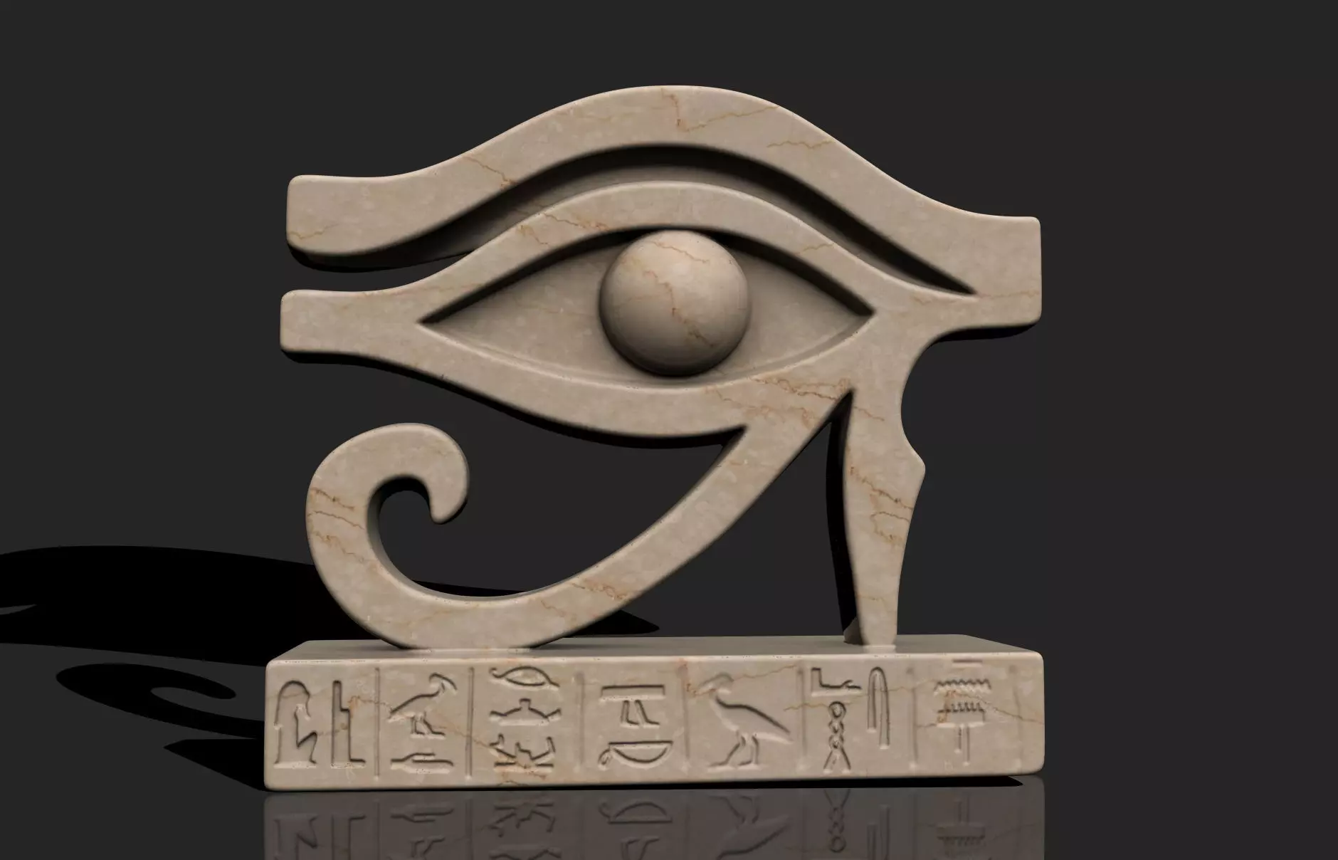 EYE HORUS STATUE ANCIENT EGYPT 3D print model_3